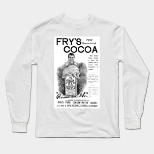 Fry's Cocoa - 1891 Vintage Advert Long Sleeve T-Shirt